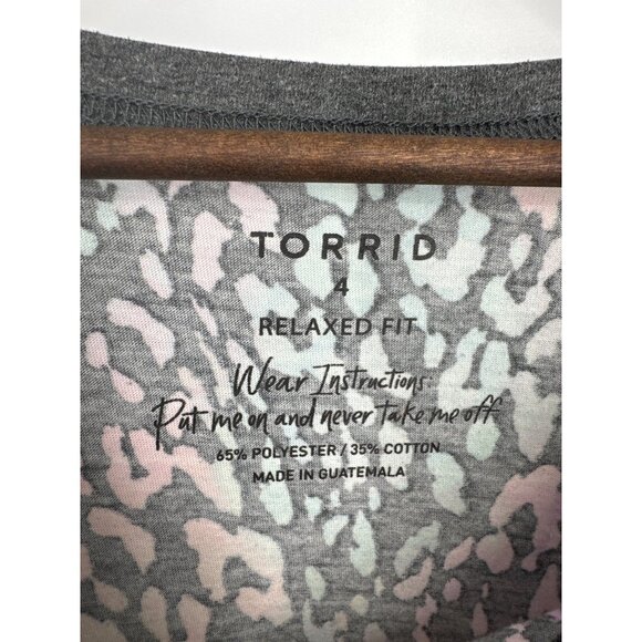 Torrid Boxy Signature Jersey Relaxed Fit Short Sleeve T-Shirt Size 4X - Picture 4 of 8